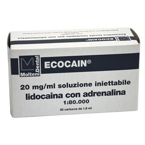 ECOCAIN - Lidocaina - (A.I.C. nr. 027388065) 20 mg/ml con ADRENALINA 1:80.000