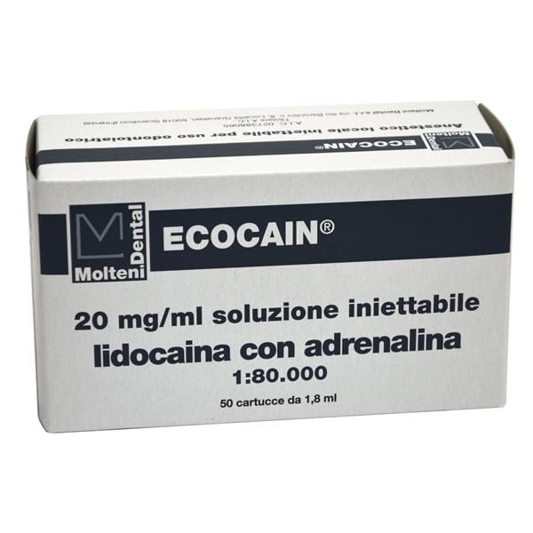 ECOCAIN - Lidocaina - (A.I.C. nr. 027388065) 20 mg/ml con ADRENALINA 1:80.000