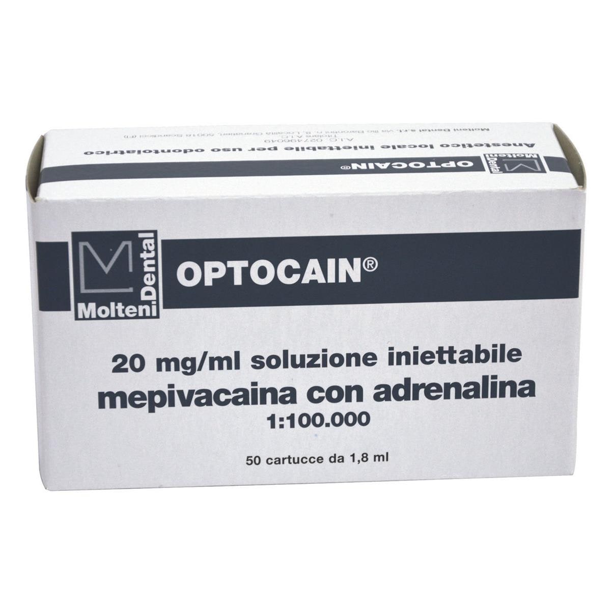 OPTOCAIN - Mepivacaina - (A.I.C. nr. 027496049) 20 mg/ml con ADRENALINA 1:100.000