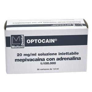 OPTOCAIN - Mepivacaina - (A.I.C. nr. 027496049) 20 mg/ml con ADRENALINA 1:100.000