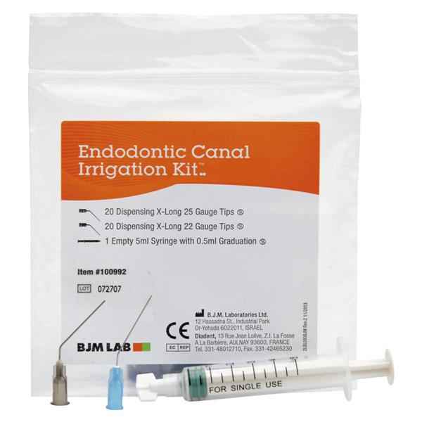 CANNULE PER LAVAGGI CANALARI KIT con attacco Luer (AD ESAURIMENTO) - Kit assortito: 1 siringa da 5 ml con attacco Luer-lock + 40