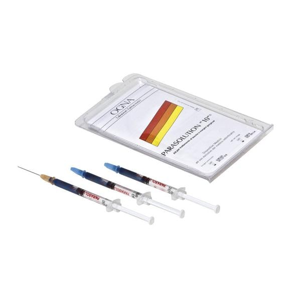 PARASOLUTION "10" CONFEZIONE SINGOLA - Confezione: 3 siringhe monopaziente da 0,5 ml cad. + 3 aghi in acciaio inox atraumatici
