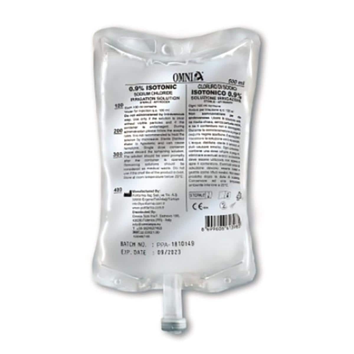 SODIO CLORURO 0,9% - Confezione da 15 sacche da 500 ml cad.