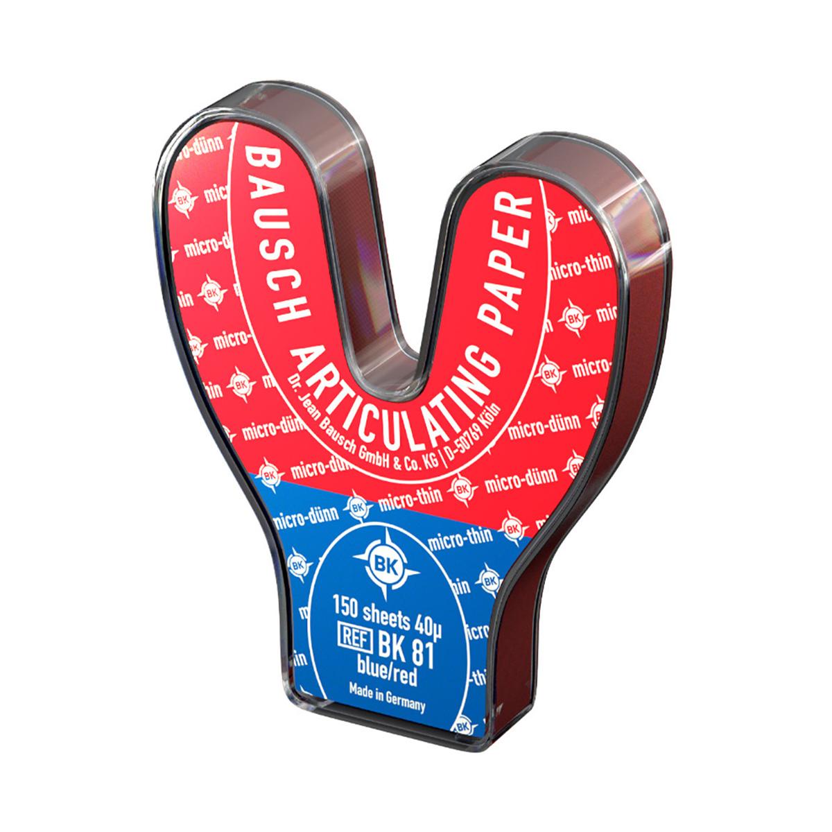 CARTA OCCLUSALE ARTI-CHECK - BK 81 blu/rosso ferro di cavallo - 150 fogli