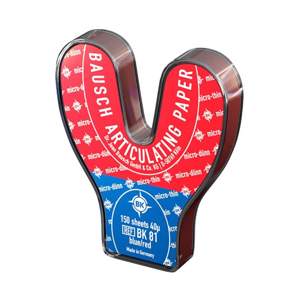 CARTA OCCLUSALE ARTI-CHECK - BK 81 blu/rosso ferro di cavallo - 150 fogli