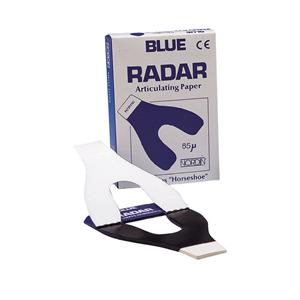 CARTA PER ARTICOLAZIONE - 65 &#181; - colore blu - a ferro di cavallo - 6 libretti da 12 strisce cad.