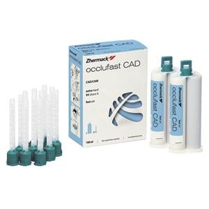 OCCLUFAST CAD - Confezione: 2 cartucce da 50 ml cad. + 12 puntali large verdi