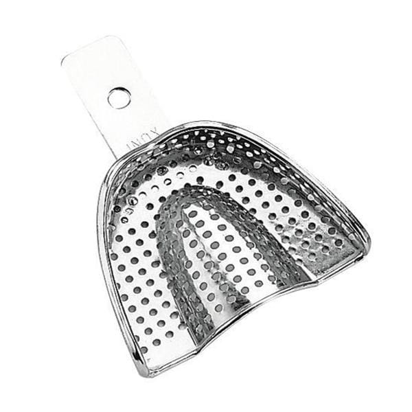 PORTAIMPRONTE IN ACCIAIO INOX FORATI CON BORDINO - misura 5 x-grande superiore