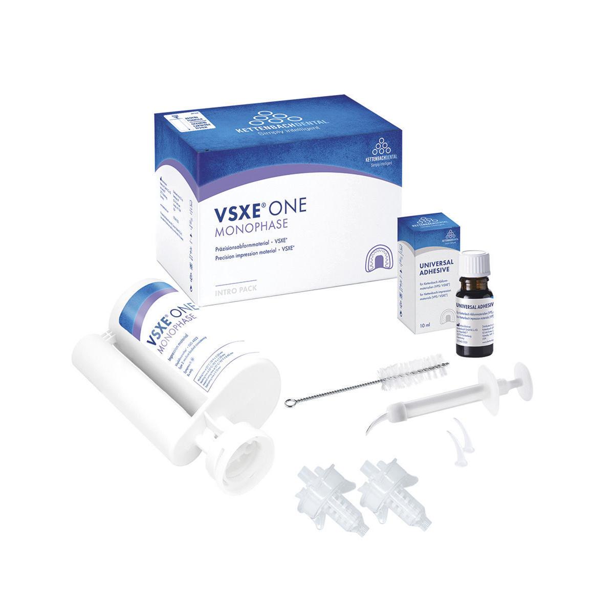 VSXE® ONE MONOPHASE (PER MISCELAZIONE DINAMICA) - Confezione intro: 1 cartuccia da 380 ml, 10 ml di adesivo, 10 miscelatori dina
