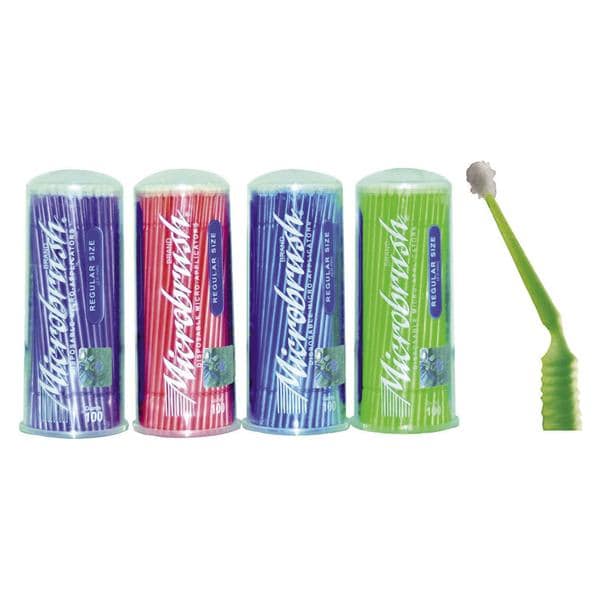 MICROBRUSH CLASSIC - Terminale regular, con impugnatura viola, verde, rossa e blu