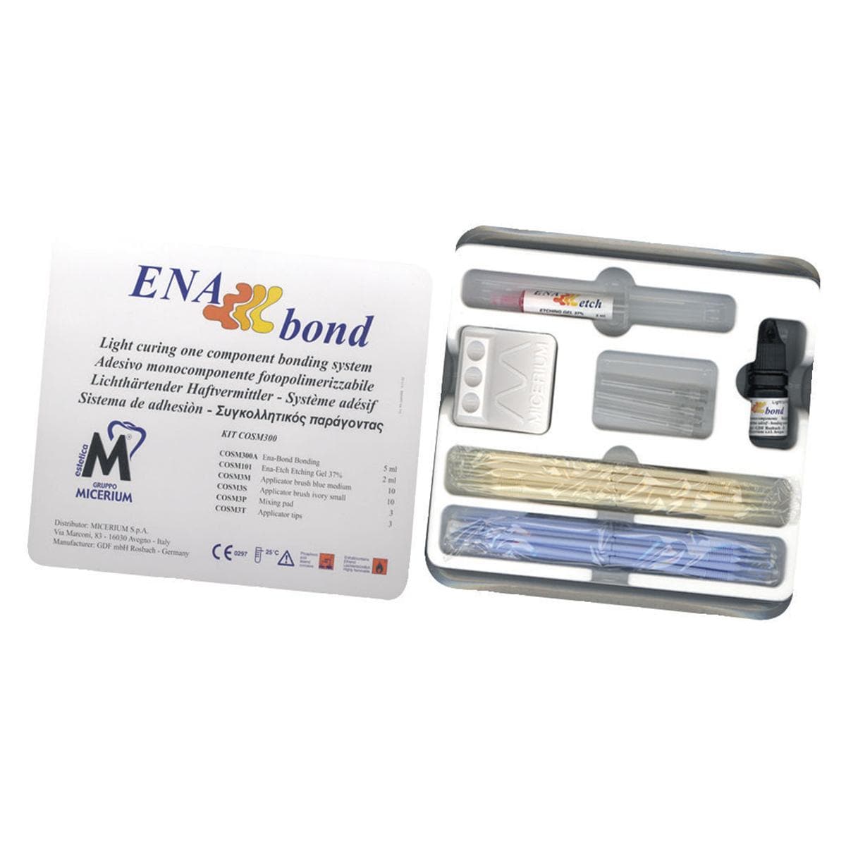 ENA BOND KIT - Flacone da 5 ml, Ena Etch siringa da 2 ml