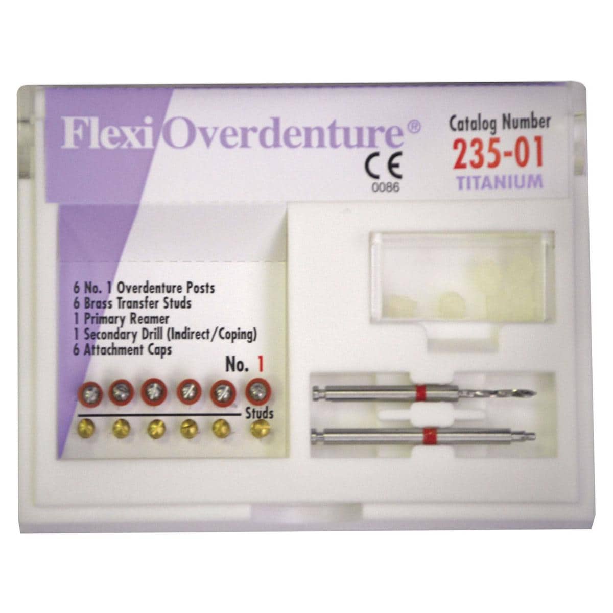 FLEXI-OVERDENTURE PERNI - Mis. 1 rosso