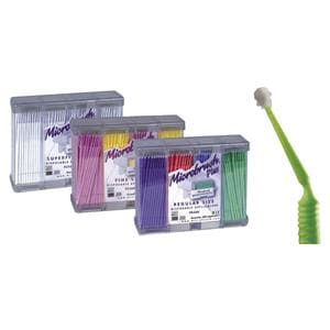 MICROBRUSH PLUS - Terminale regular, con impugnatura viola, verde, rossa e blu