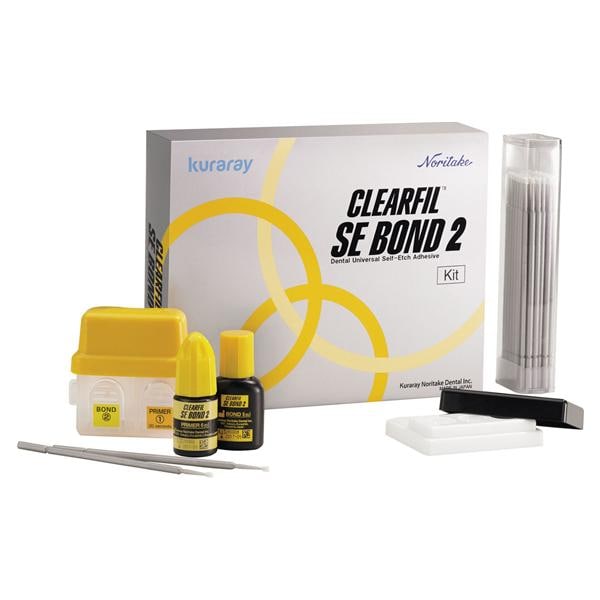 CLEARFIL SE BOND 2 KIT - Primer da 6 ml, Bond da 5 ml, 100 pennellini , 2 piastre ed accessori