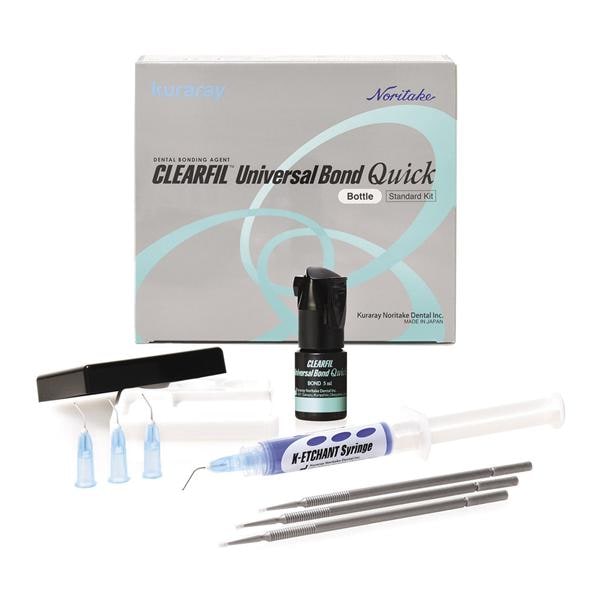 CLEARFIL UNIVERSAL BOND QUICK KIT - Kit flacone da 5 ml, K-Etchant da 3 ml, 50 pennellini, 20 puntali