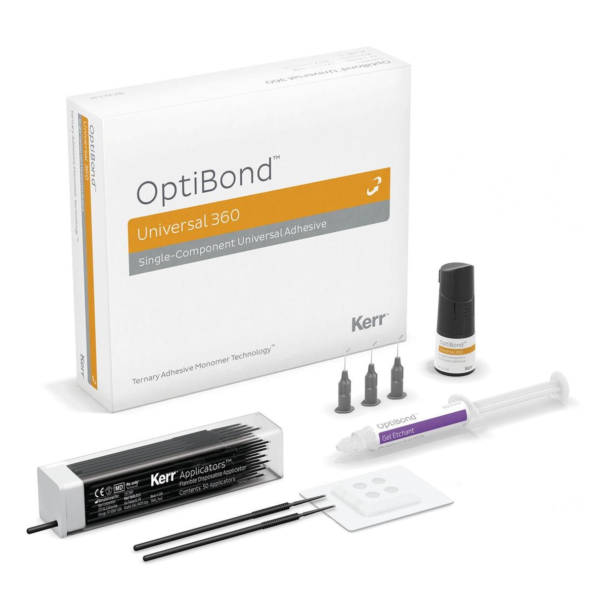 OPTIBOND UNIVERSAL 360 KIT - Bottle Kit: flacone da 5ml, Gel Etchant siringa da 3 g, 25 pozzetti, 100 pennellini