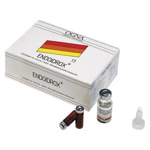 ENDOIDROX - Confezione: 30 flaconi di polvere da 200 mg cad. (per 60 medicazioni) e 2 flaconi di soluzione fisiologica da 10 ml