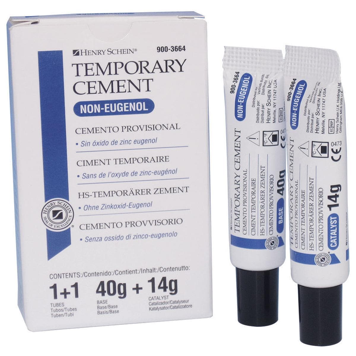 TEMPORARY CEMENT IN TUBI - Confezione: base da 45 g + catalizzatore da 20 g