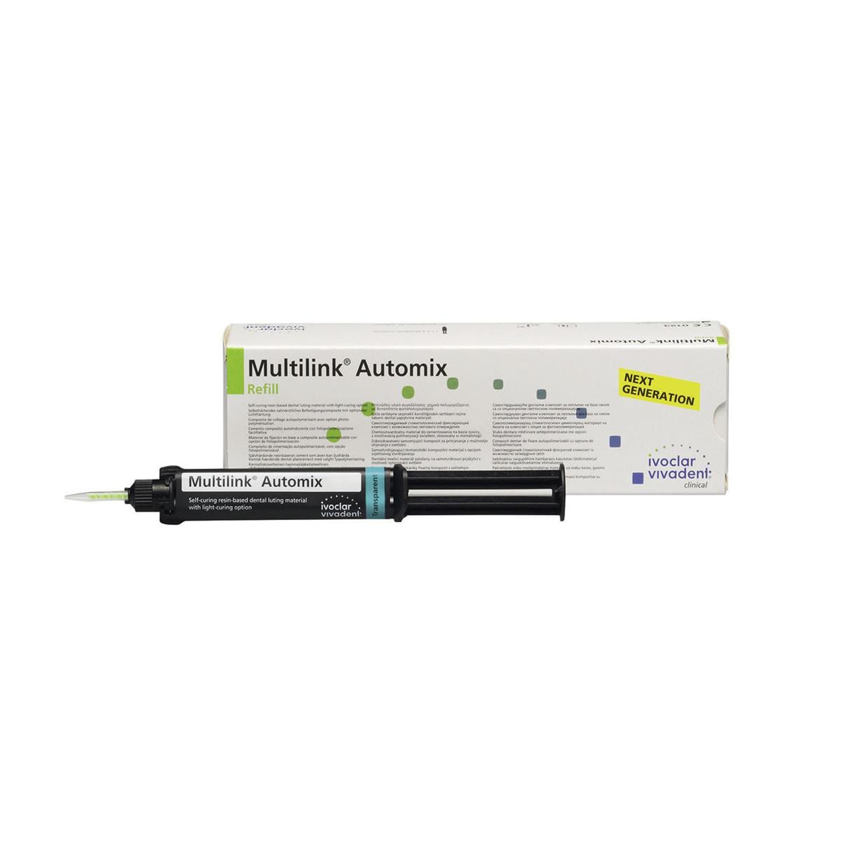 MULTILINK AUTOMIX NEXT GENERATION - Colore trasparente - 1 siringa automix da 9 g + 15 puntali