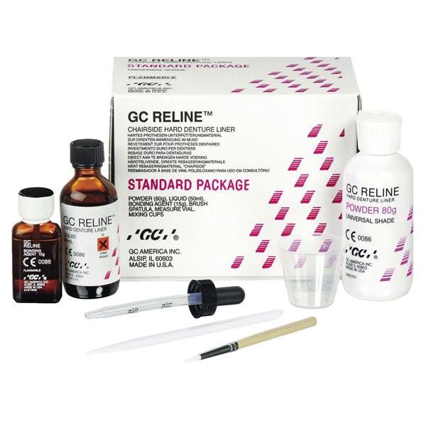 GC RELINE - Kit: polvere 80 g, liquido 50 ml e bonding agent 15 g