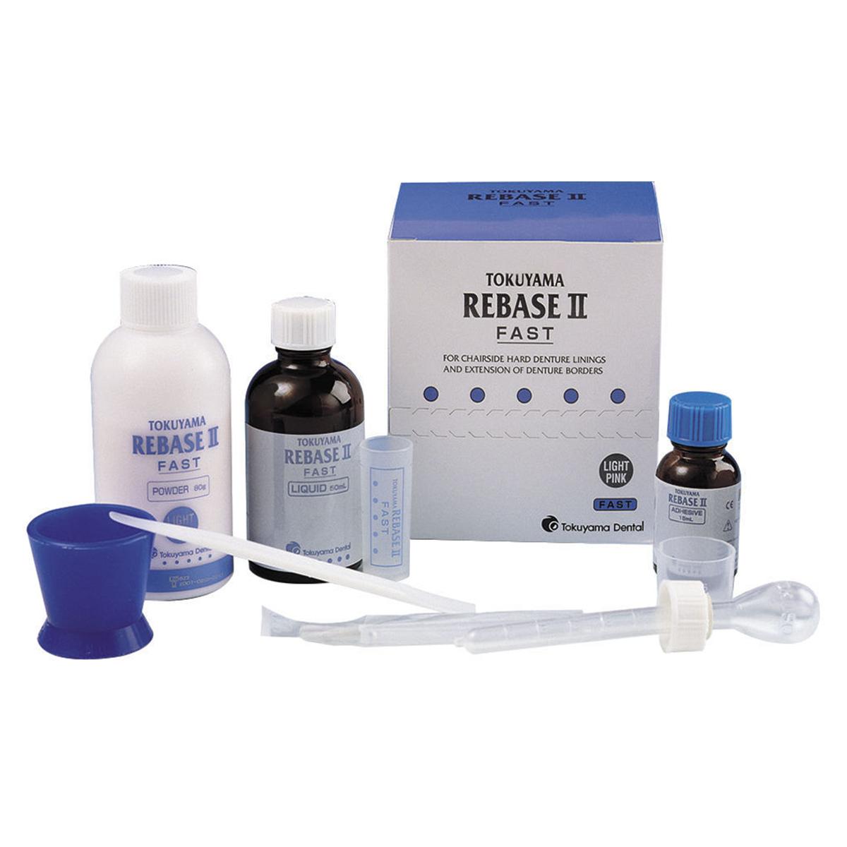 REBASE II FAST - Kit: polvere da 80 g, liquido da 50 ml, adesivo 15 ml, Resin Hardener-II 48 g