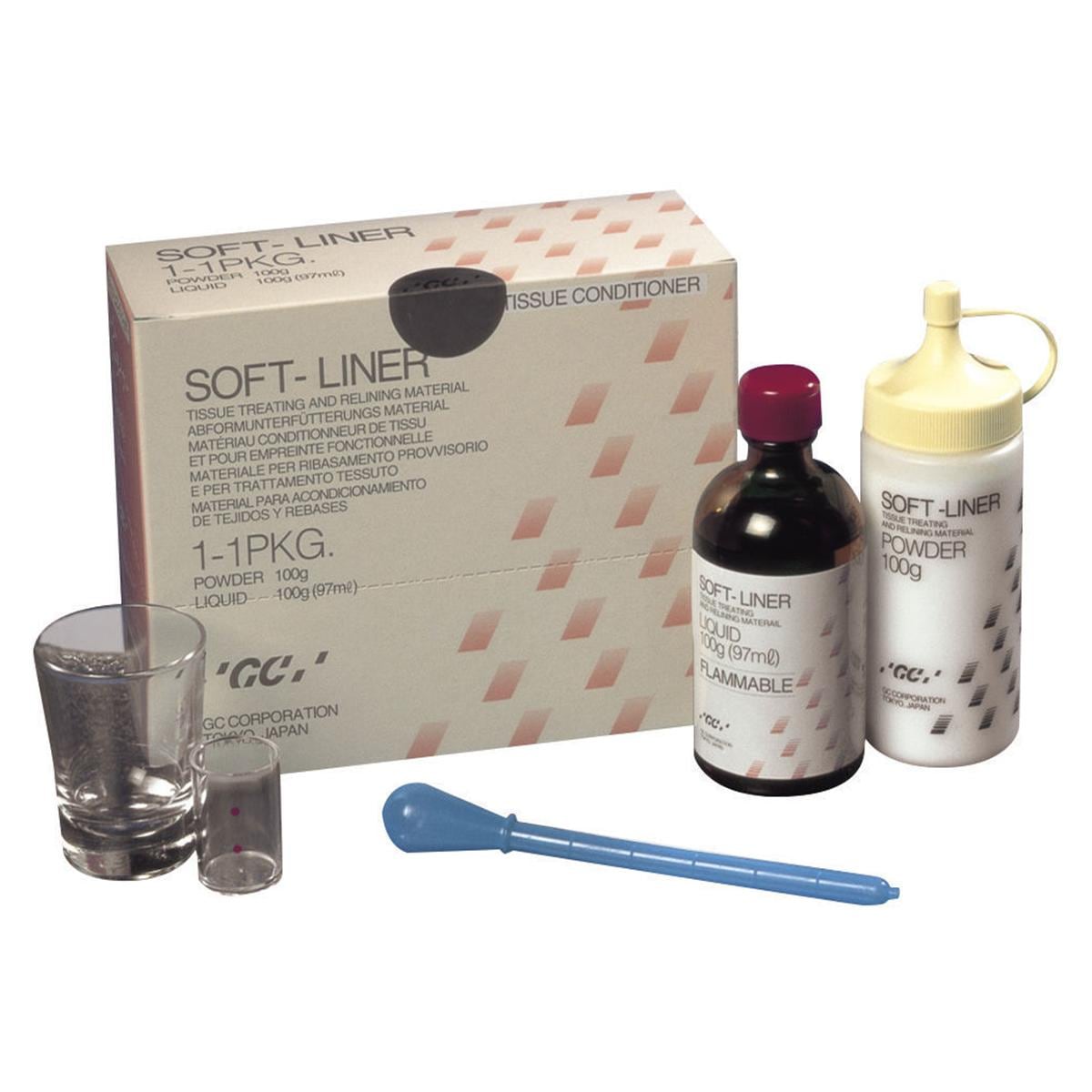SOFT LINER - Kit: polvere da 100 g, liquido da 100 ml ed accessori
