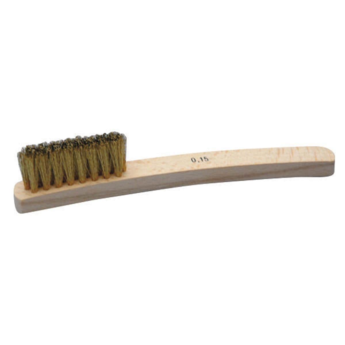 SPAZZOLA IN OTTONE - Lunghezza 16 cm, 24 ciuffi