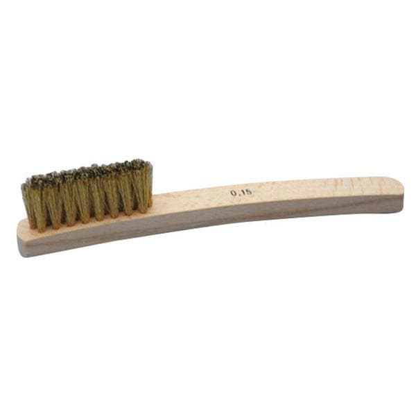 SPAZZOLA IN OTTONE - Lunghezza 16 cm, 24 ciuffi