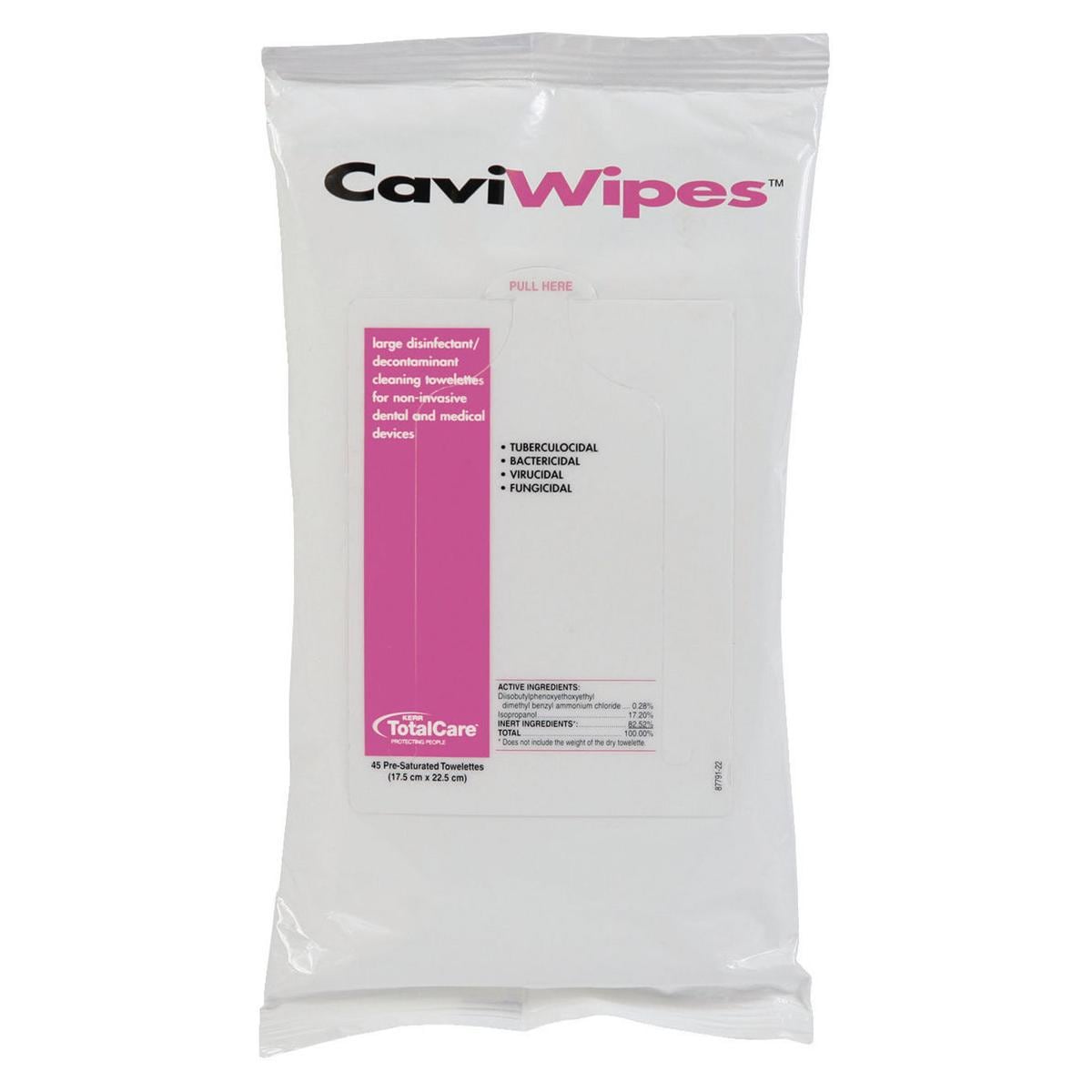 CAVIWIPES - Busta da 45 salviette - cm 17,5 x 22,5