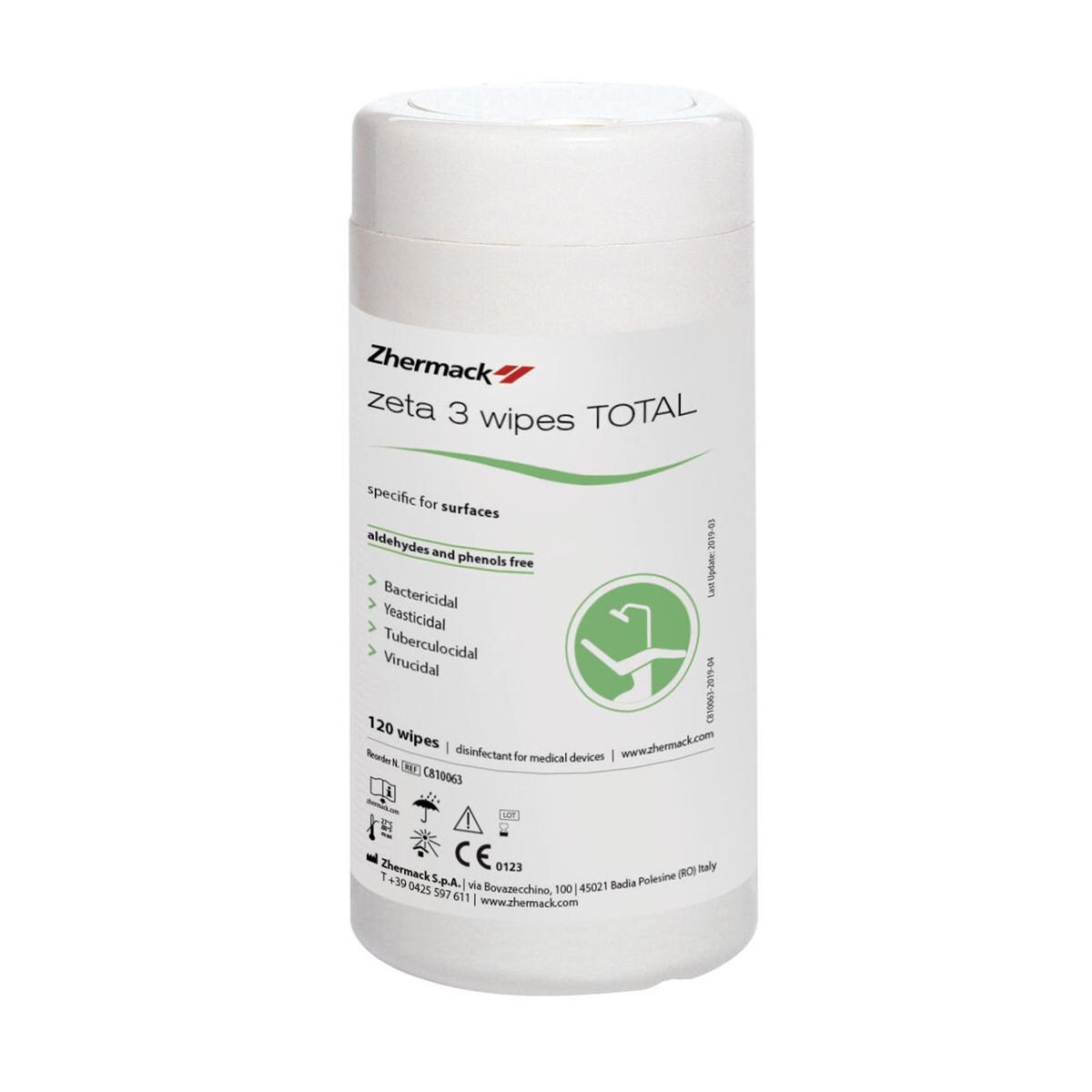 ZETA 3 WIPES TOTAL - Barattolo da 120 salviette - cm 13x19