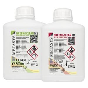 GREEN & CLEAN M2 - Ricambio: 2 flaconi da 500 ml cad. (rosso + verde)