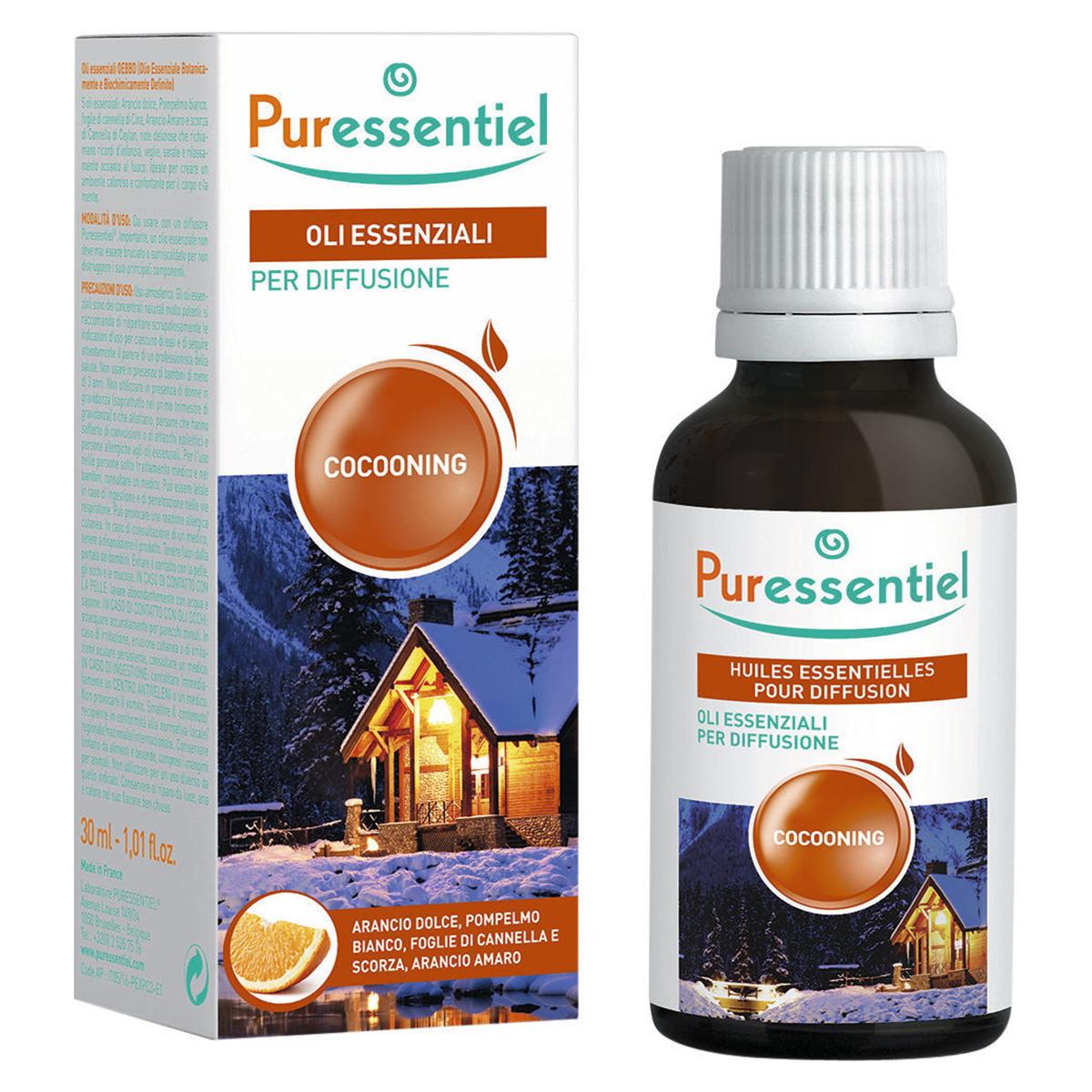 OLI ESSENZIALI PER DIFFUSIONE - ESSENZA COCOONING - arancio dolce, pompelmo bianco, foglie di cannella e scorza, arancio amaro