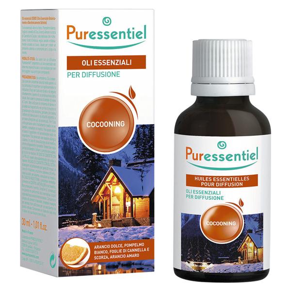 OLI ESSENZIALI 100 % PER DIFFUSIONE - ESSENZA COCOONING - arancio dolce, pompelmo bianco, foglie di cannella e scorza, arancio a