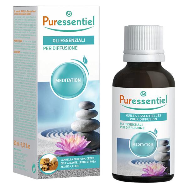 OLI ESSENZIALI 100 % PER DIFFUSIONE - ESSENZA MEDITATION - cannella di ceylon, cedro dell &#39;atlante, legno di rosa asiatica,