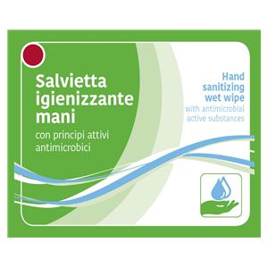 SALVIETTE IGIENIZZANTI PER MANI (AD ESAURIMENTO) - Salvietta 7 x 9 cm (stesa 19 x 12,5 cm) - 400 pz.