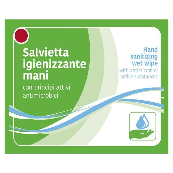 SALVIETTE IGIENIZZANTI PER MANI (AD ESAURIMENTO) - Salvietta 7 x 9 cm (stesa 19 x 12,5 cm) - 400 pz.