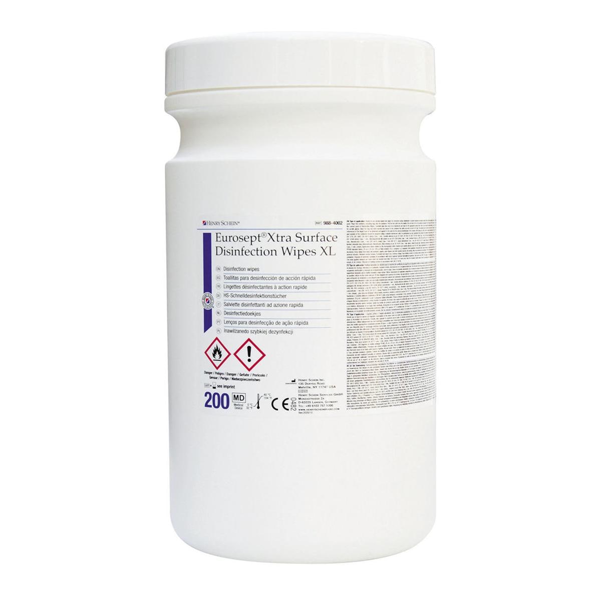 EUROSEPT XTRA SURFACE DISINFECTION WIPES XL - Barattolo da 200 salviette