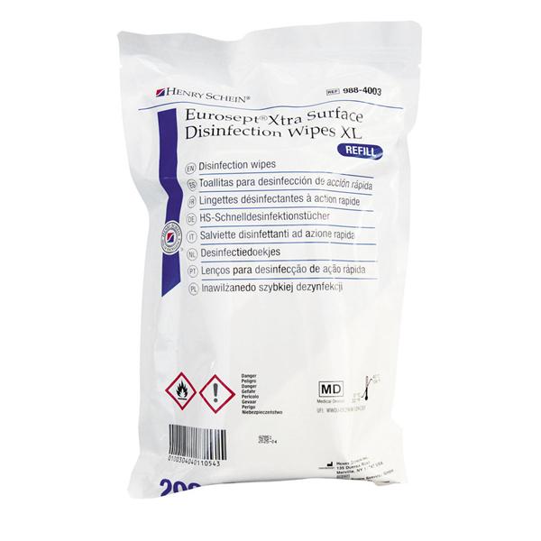 EUROSEPT XTRA SURFACE DISINFECTION WIPES XL - Busta ricambio da 200 salviette