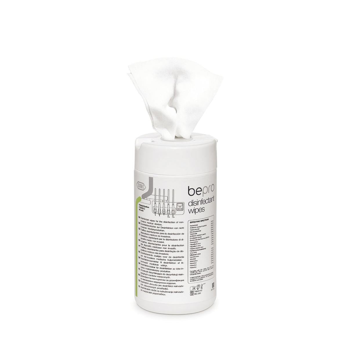 BEPRO DISINFECTANT WIPES - Barattolo da 120 salviette