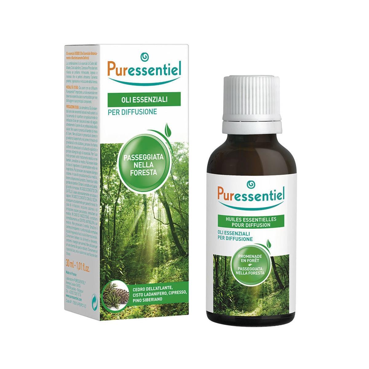OLI ESSENZIALI 100 % PER DIFFUSIONE - ESSENZA FORESTA - profumo rinfrescante, legnoso e resinoso NEW