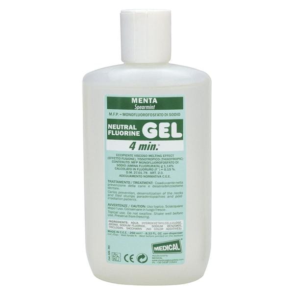 GEL DI FLUORO DA 250 ML - NEUTRO gusto menta