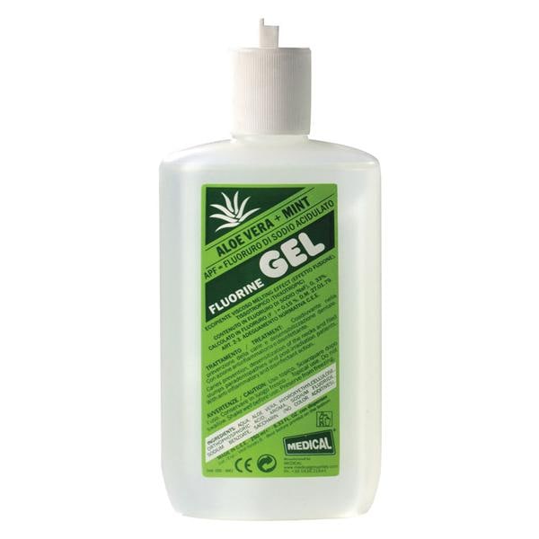 GEL DI FLUORO ALOE VERA + MENTA - A.P.F. acidulato (1 min.) - flacone da 250 ml