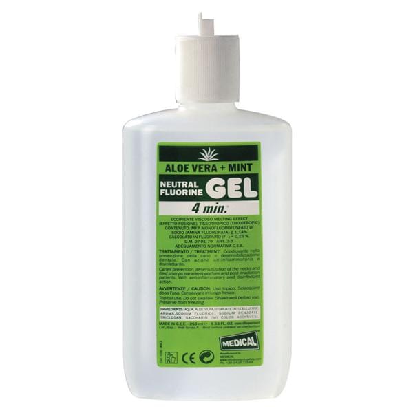 GEL DI FLUORO ALOE VERA + MENTA - NEUTRO (4 min.) - flacone da 250 ml