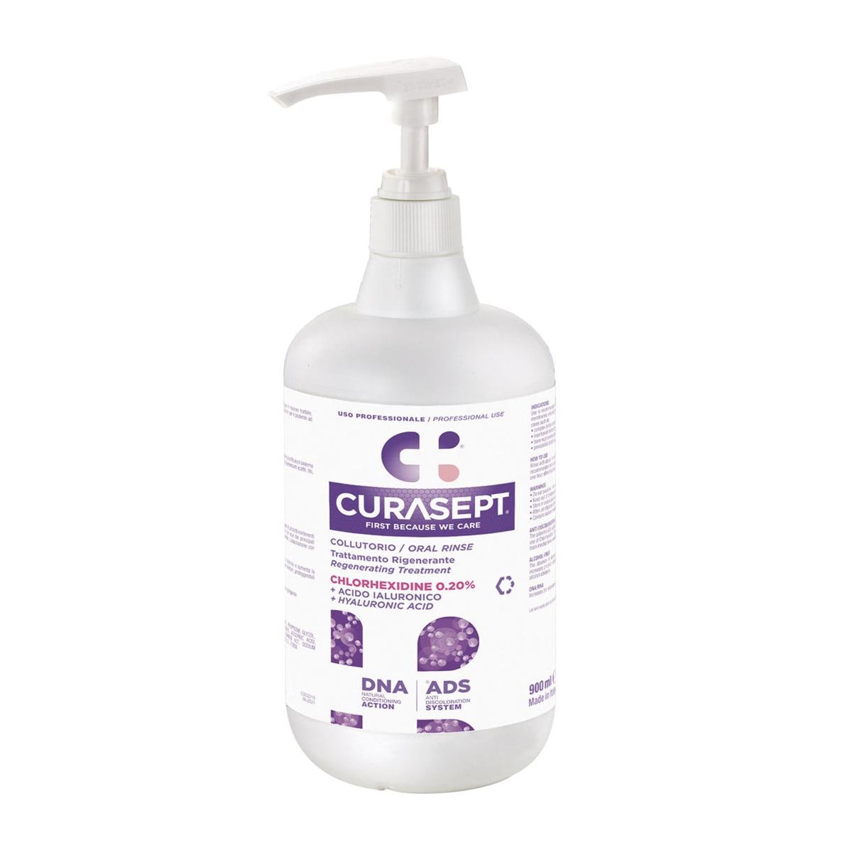 CURASEPT 0,20% ADS+DNA (Trattamento RIGENERANTE) - 4 flaconi da 900 ml cad. e 2 dispenser