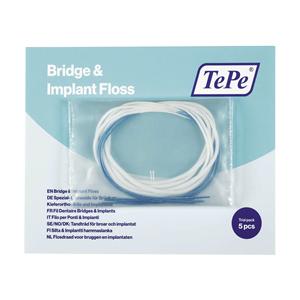 BRIDGE & IMPLANT FLOSS - Bustina da 5 fili pretagliati