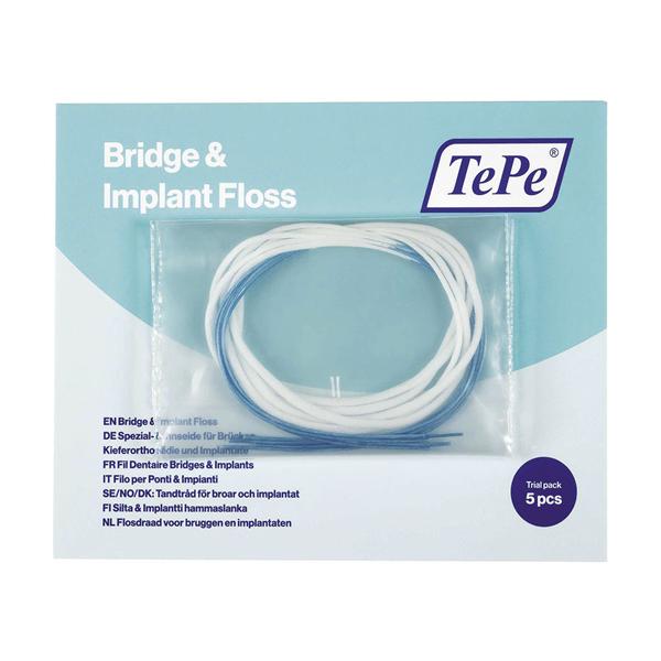 BRIDGE & IMPLANT FLOSS - Bustina da 5 fili pretagliati