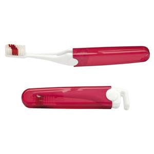 SPAZZOLINO DA VIAGGIO - Confezione da 6 pz. assortiti rosa, blu, rosso e verde