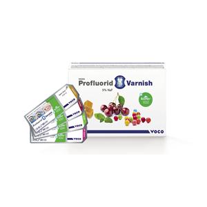 PROFLUORID VARNISH + BIOMIN ASSORTIMENTO - Single dose: 48 da 0,40 ml gusto caramello, ciliegie, menta, bubble gum