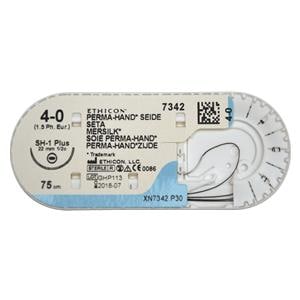 SUTURE SETA - AGO DORSO TAGLIENTE - FILO CM 75 - F 736 - C-3 3/8 cerchio - 4/0 (1,5) mm 13 - 36 pz.