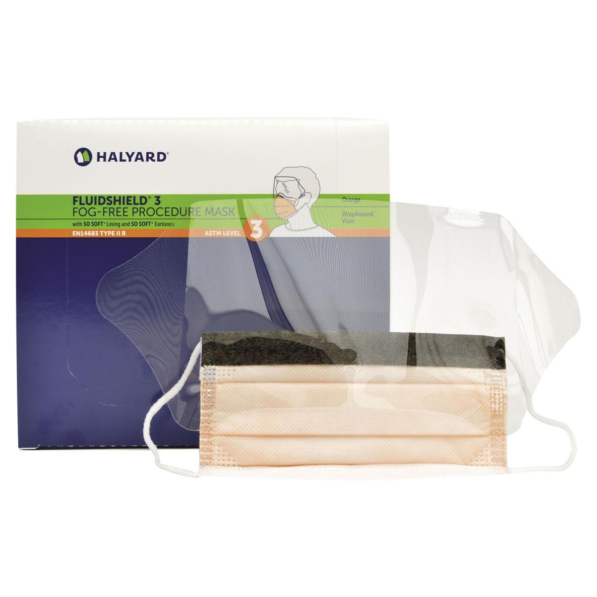 MASCHERINA FLUIDSHIELD 3 FOG FREE PROCEDURE MASK - Con schermo totale - Confezione da 25 pz.